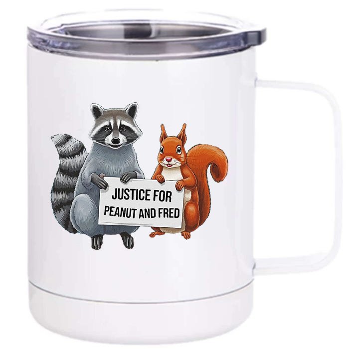 Justice For Peanut The Squirrel Wanted Front & Back 12oz Stainless Steel Tumbler Cup