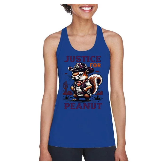 Justice For Peanut P地Ut Pnut Squirrel Lover Women's Racerback Tank