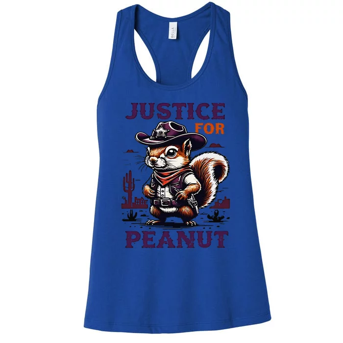 Justice For Peanut P地Ut Pnut Squirrel Lover Women's Racerback Tank