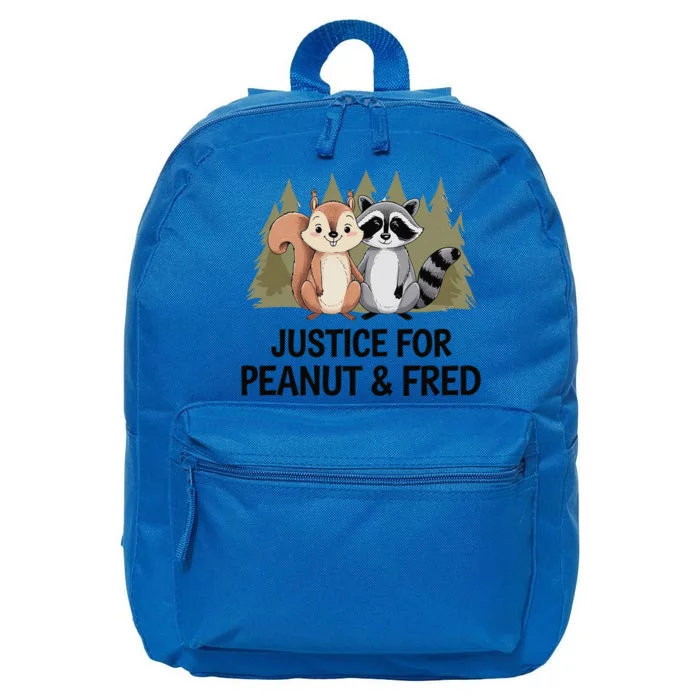 Justice For Peanut The Squirrel And Fred The Raccon 16 in Basic Backpack