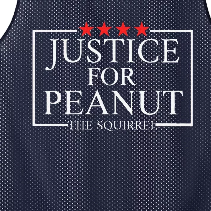 Justice For Peanut Squirrel With Hat Maga Mesh Reversible Basketball Jersey Tank