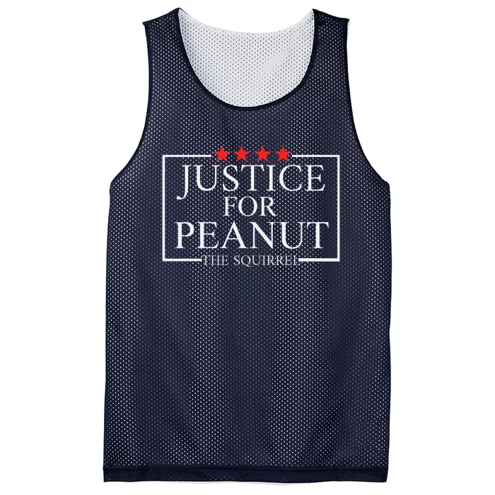 Justice For Peanut Squirrel With Hat Maga Mesh Reversible Basketball Jersey Tank