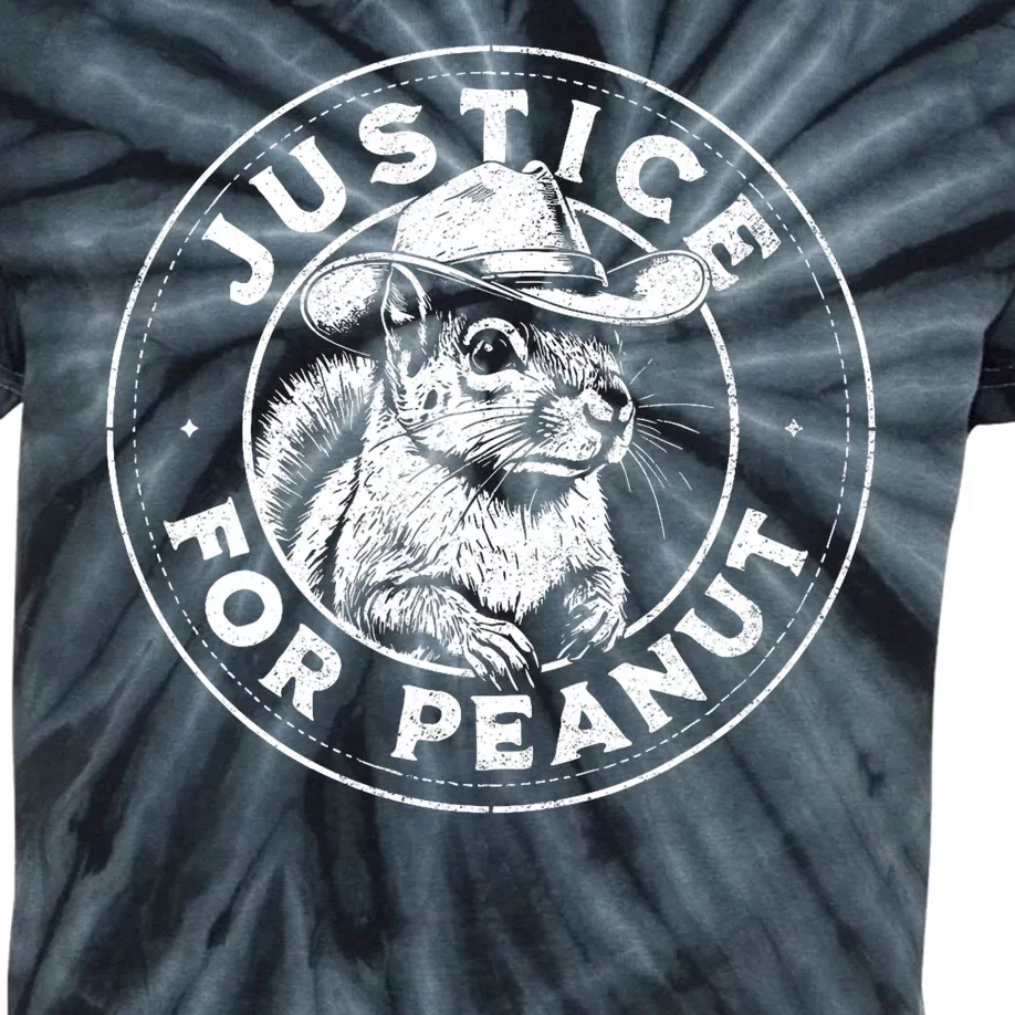 Justice For Peanut The Squirrel P’Nut Pnut Peanut Squirrel Kids Tie-Dye T-Shirt