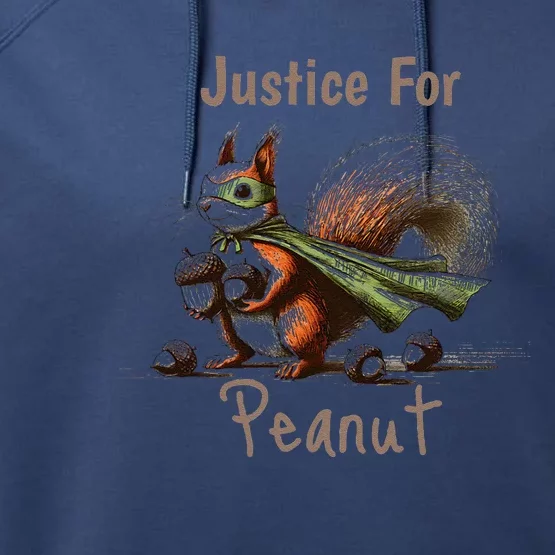 Justice For Peanut The Squirrel Maga President Trump Us 47 Performance Fleece Hoodie