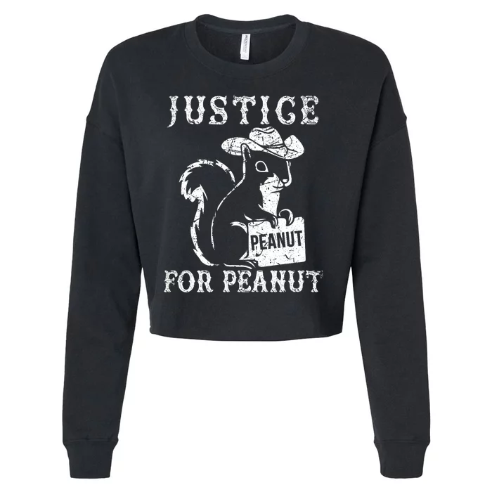 Justice For Peanut The Squirrel Peanut Squirrel Cropped Pullover Crew