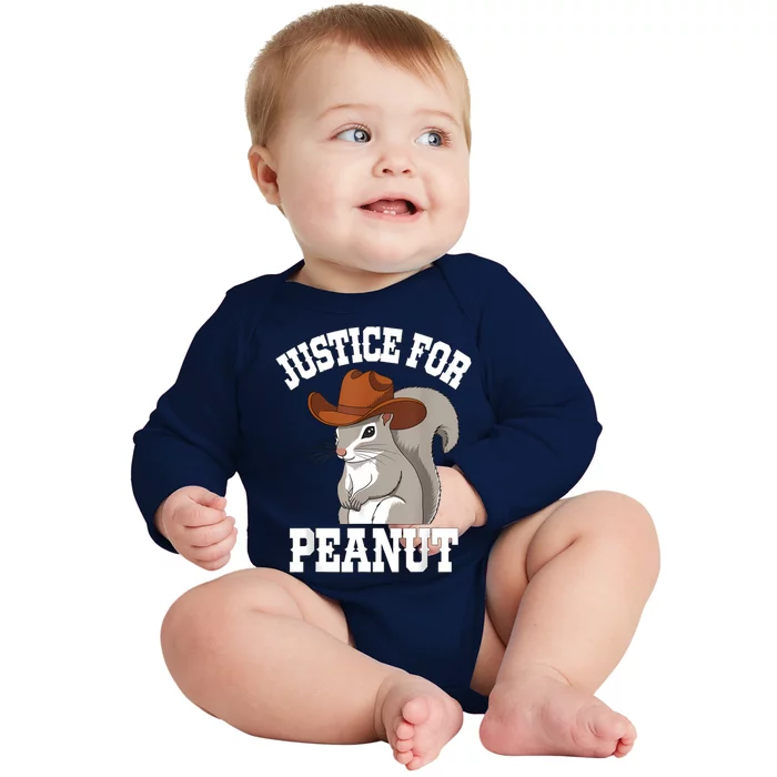 Justice For Peanut The Squirrel 2024 Baby Long Sleeve Bodysuit