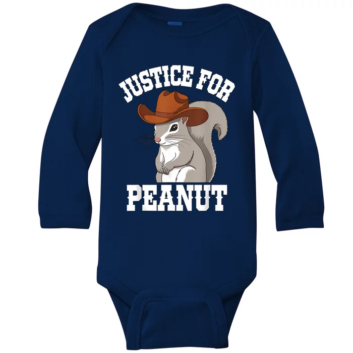 Justice For Peanut The Squirrel 2024 Baby Long Sleeve Bodysuit