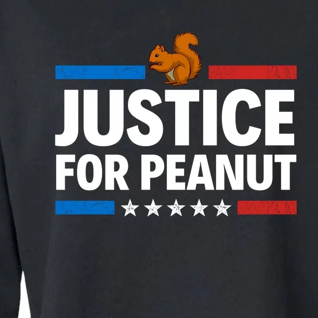 Justice For Peanut The Squirrel Cropped Pullover Crew