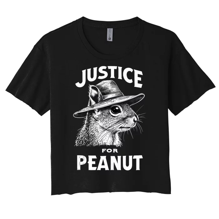 Justice For Peanut The Squirrel P’Nut Pnut Peanut Squirrel Women's Crop Top Tee