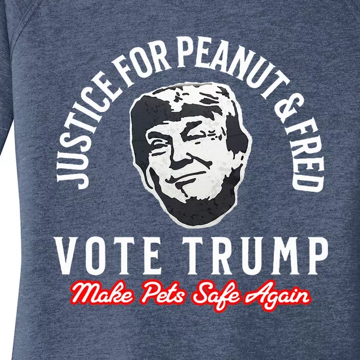 Justice For Peanut And Fred Make Pets Safe Again Vote Trump Women's Perfect Tri Tunic Long Sleeve Shirt