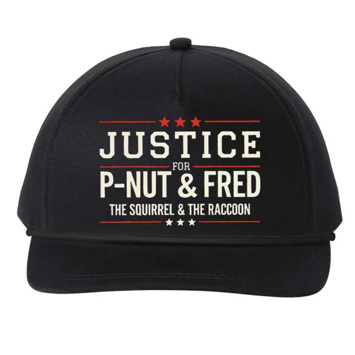 Justice For Pnut And Fred The Squirrel Peanut Justice Snapback Five-Panel Rope Hat