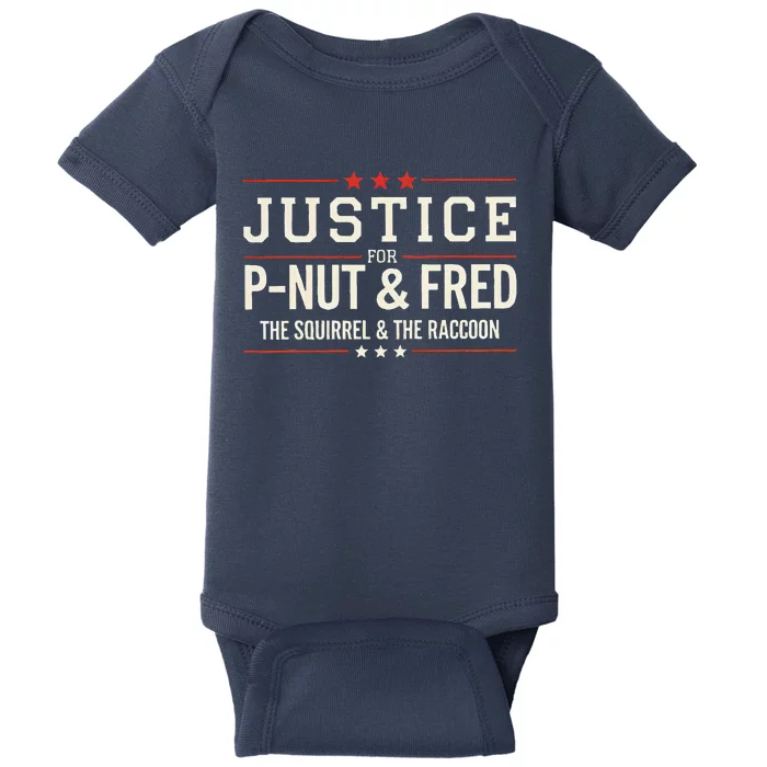 Justice For Pnut And Fred The Squirrel Peanut Justice Baby Bodysuit