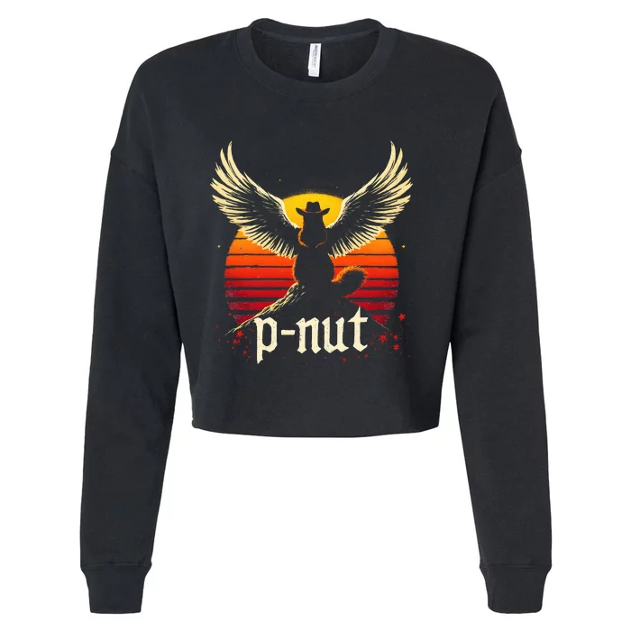 Justice For Peanut P’Nut Pnut Squirrel Lover Cropped Pullover Crew