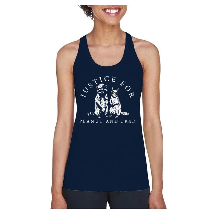 Justice For Peanut And Fred Animal Rights Activism Women's Racerback Tank