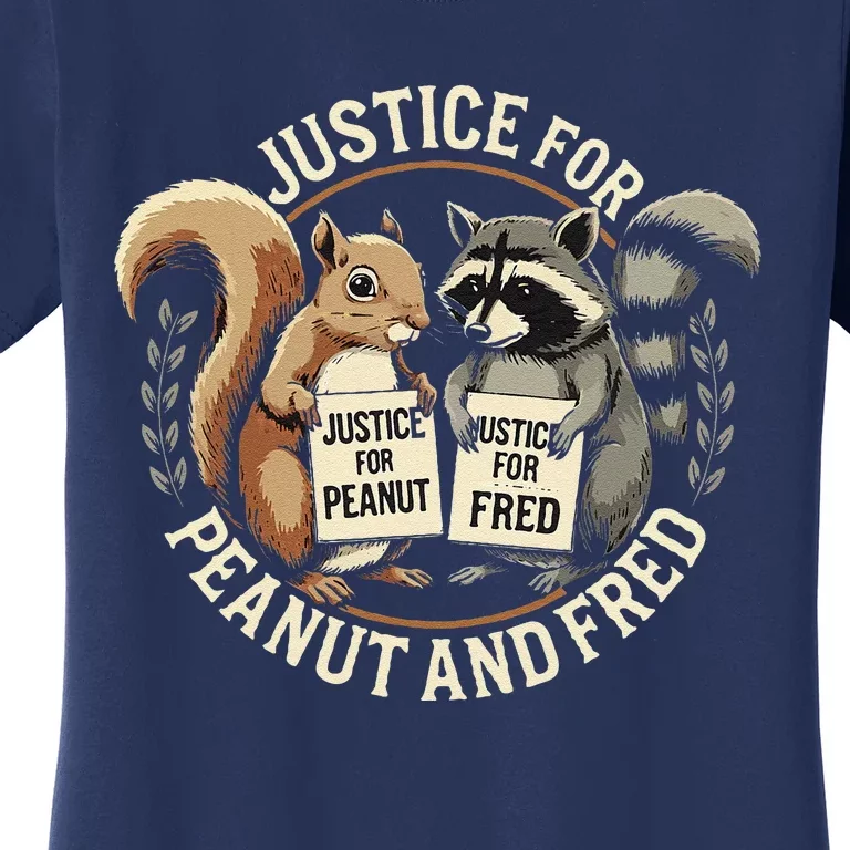 Justice For Peanut And Fred Peanut Squirrel Fred Raccoon Women's T-Shirt