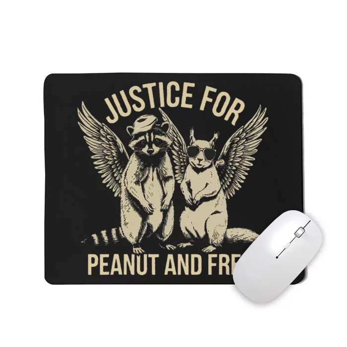 Justice For Peanut And Fred Peanut Squirrel Fred Raccoon Mousepad