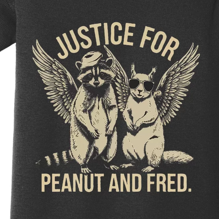 Justice For Peanut And Fred Peanut Squirrel Fred Raccoon Baby Bodysuit