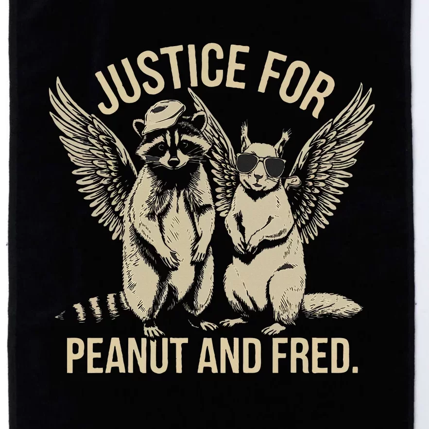 Justice For Peanut And Fred Peanut Squirrel Fred Raccoon Platinum Collection Golf Towel