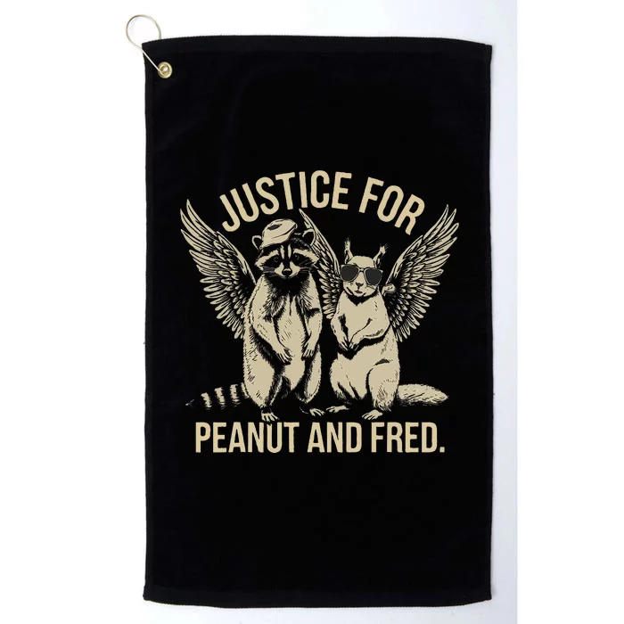 Justice For Peanut And Fred Peanut Squirrel Fred Raccoon Platinum Collection Golf Towel