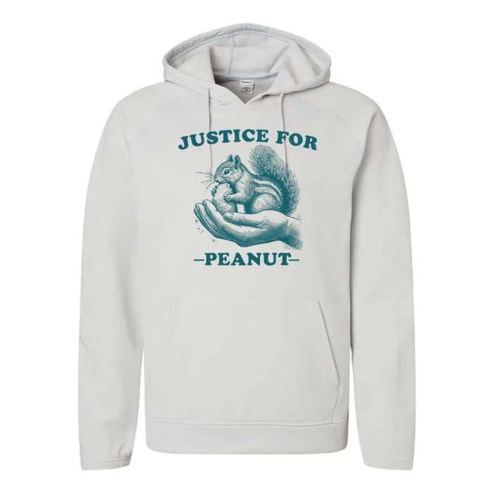 Justice For Peanut The Squirrel Peanut Squirrel Performance Fleece Hoodie