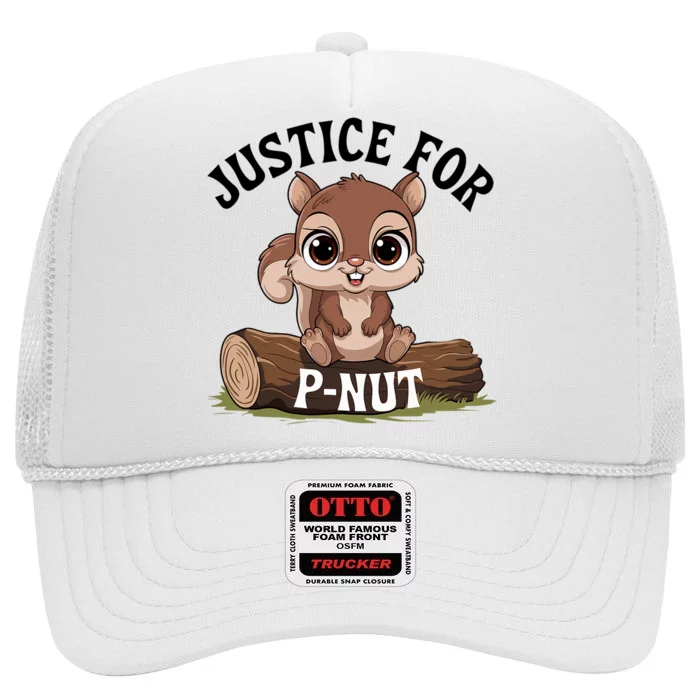 Justice For Pnut Special Squirrel . Pnut Justice High Crown Mesh Trucker Hat