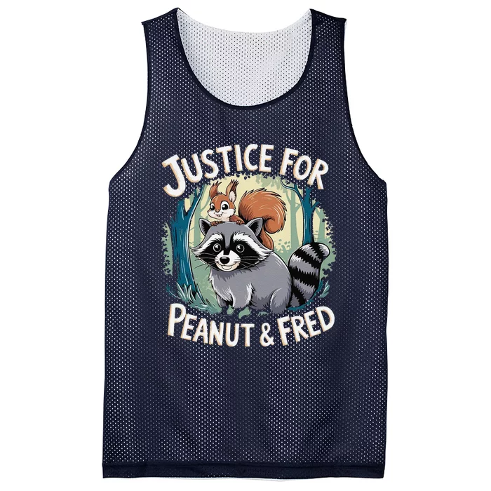 Justice For Peanut The Squirrel Funny Mesh Reversible Basketball Jersey Tank