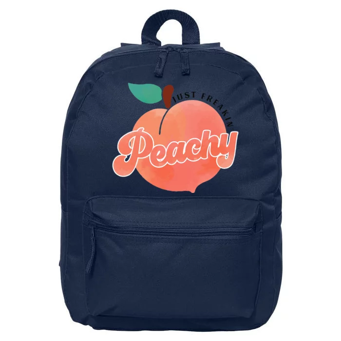 Just Freakin' Peachy Hippie Summer Apparel Tee Gift 16 in Basic Backpack