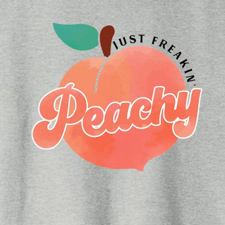 Just Freakin' Peachy Hippie Summer Apparel Tee Gift Women's Crop Top Tee