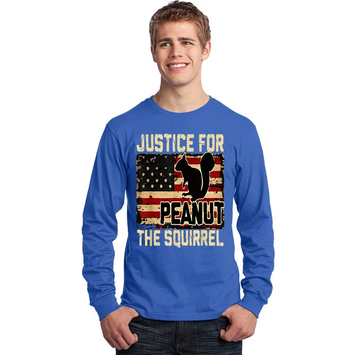 Justice For Peanut The Squirrel Peanut Squirrel Tall Long Sleeve T-Shirt