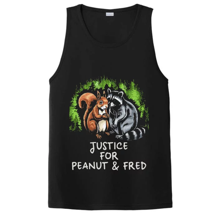 Justice For Peanut The Squirrel And Fred The Raccoon Performance Tank