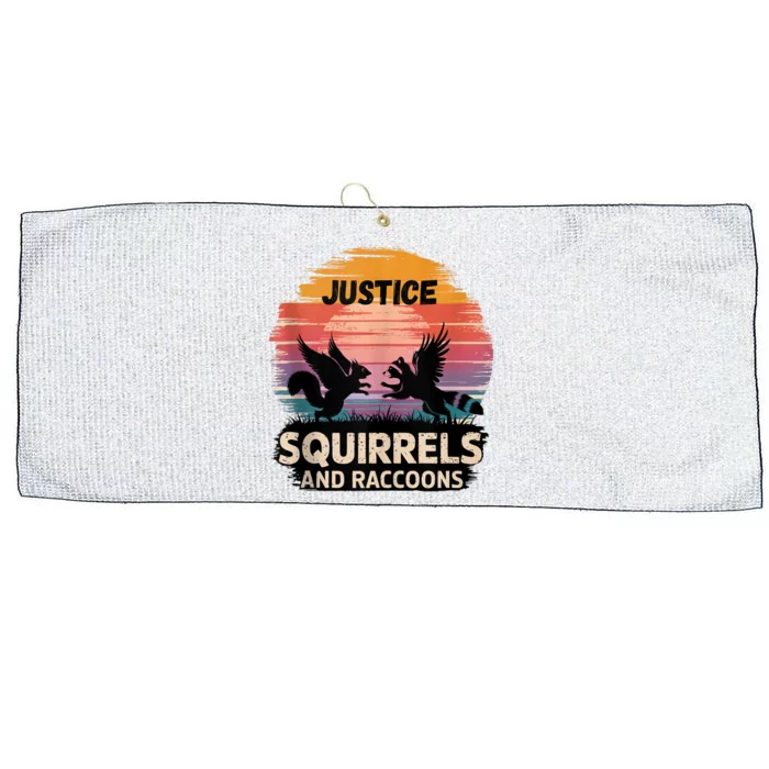 Justice For Peanut The Squirrel & Fred The Racoon Large Microfiber Waffle Golf Towel