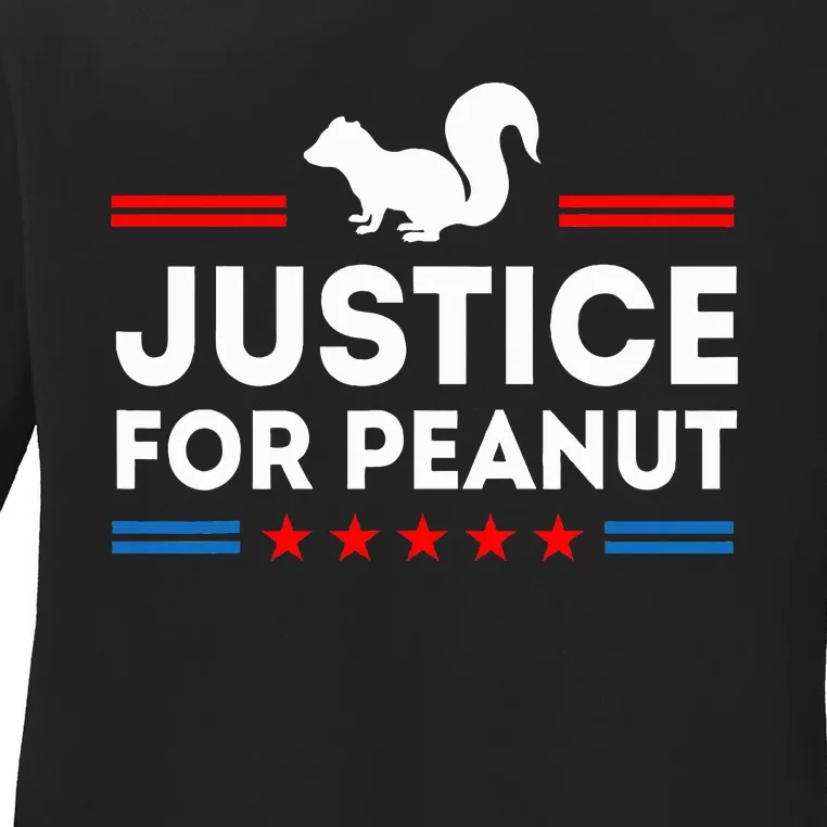 Justice For Peanut The Squirrel 2024 Ladies Long Sleeve Shirt