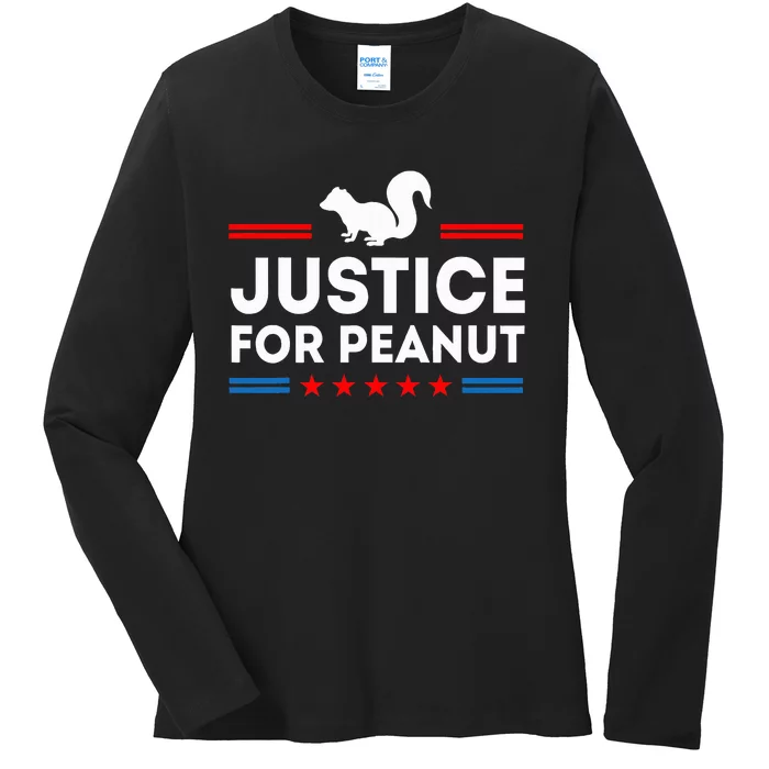 Justice For Peanut The Squirrel 2024 Ladies Long Sleeve Shirt