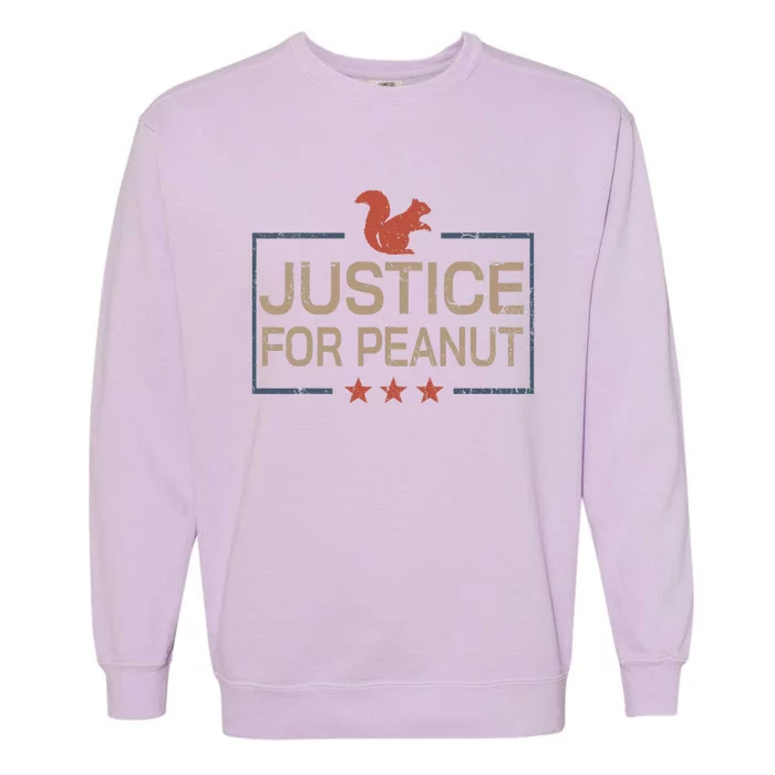 Justice For Peanut Squirrel The Squirrel Peanut Garment-Dyed Sweatshirt