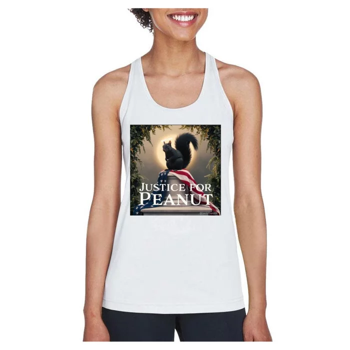 Justice For Peanut The Squirrel Peanut Squirrel Women's Racerback Tank