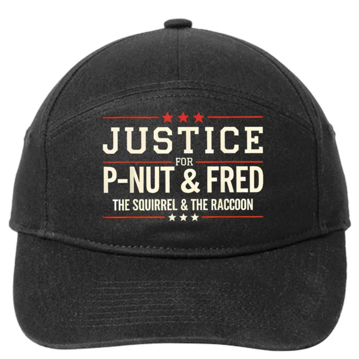 Justice For Pnut And Fred The Squirrel Peanut Justice 7-Panel Snapback Hat