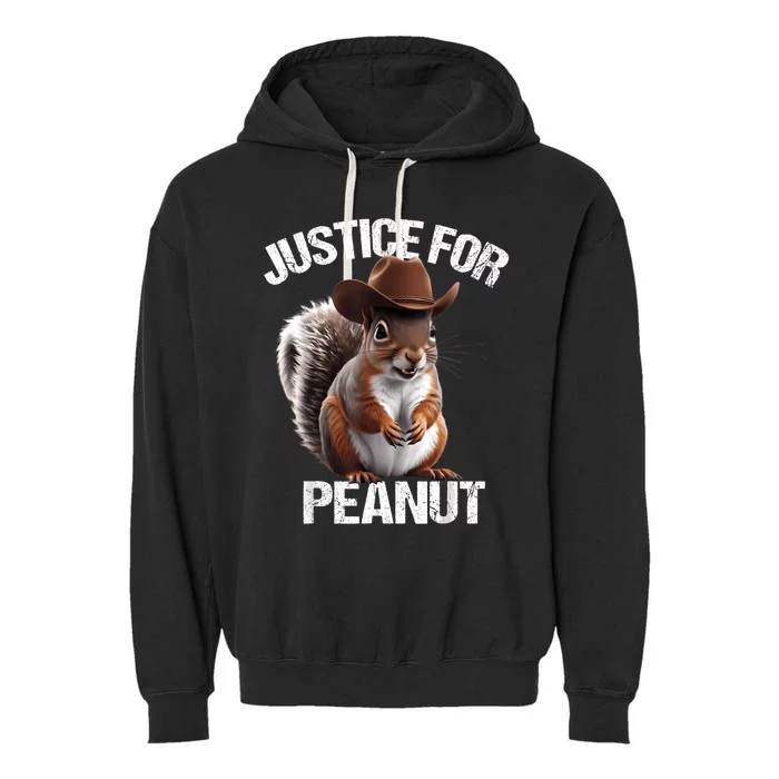 Justice For Peanut The Squirrel Peanut Squirrel Garment-Dyed Fleece Hoodie