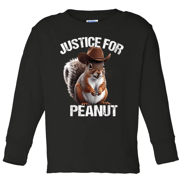 Justice For Peanut The Squirrel Peanut Squirrel Toddler Long Sleeve Shirt