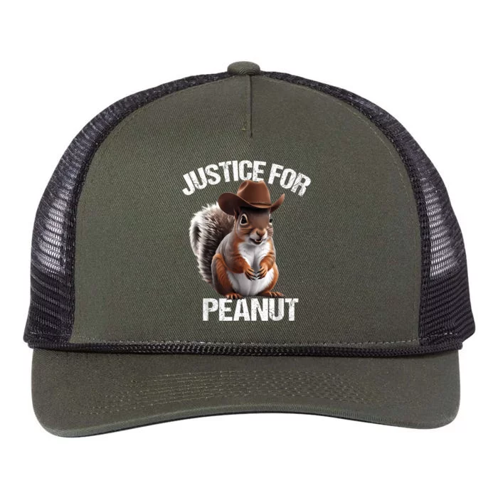 Justice For Peanut The Squirrel Peanut Squirrel Retro Rope Trucker Hat Cap