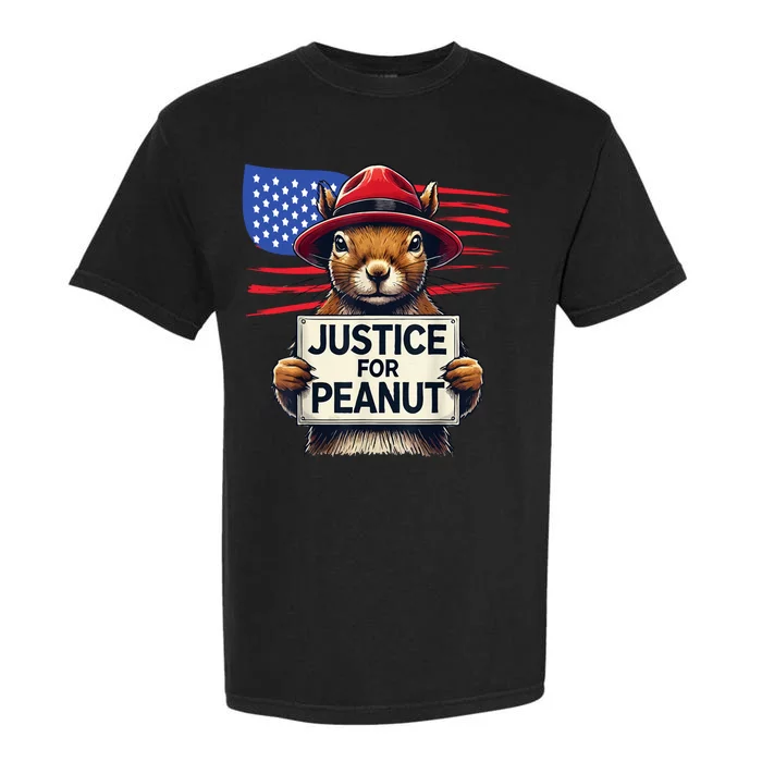 Justice For Peanut The Squirrel Garment-Dyed Heavyweight T-Shirt