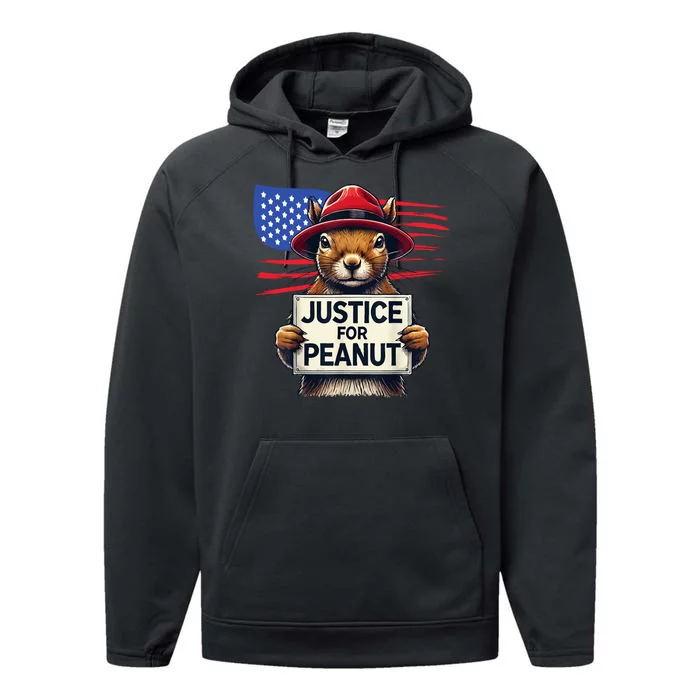 Justice For Peanut The Squirrel Performance Fleece Hoodie