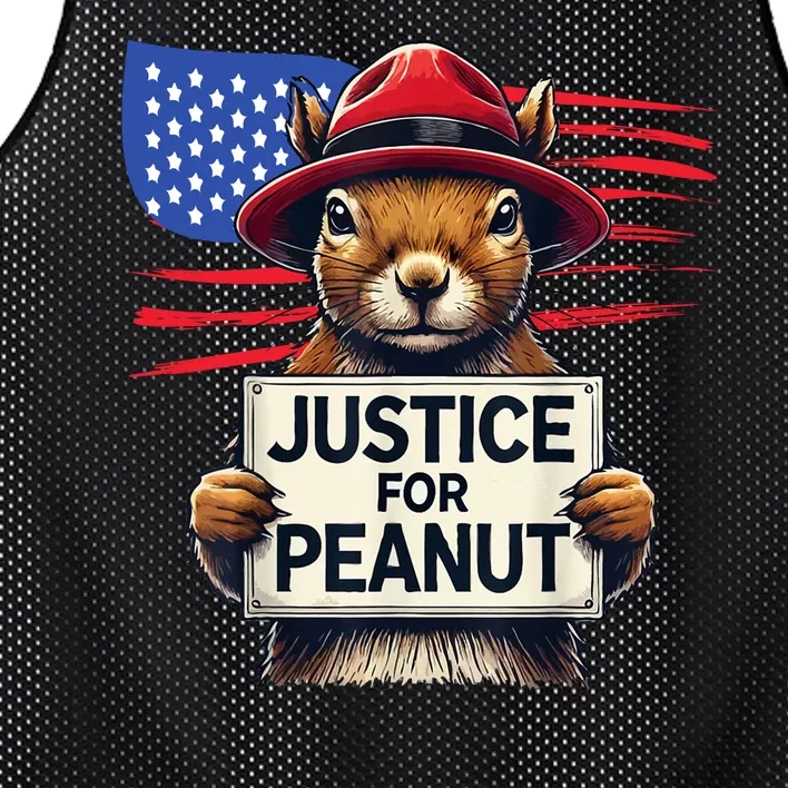 Justice For Peanut The Squirrel Mesh Reversible Basketball Jersey Tank