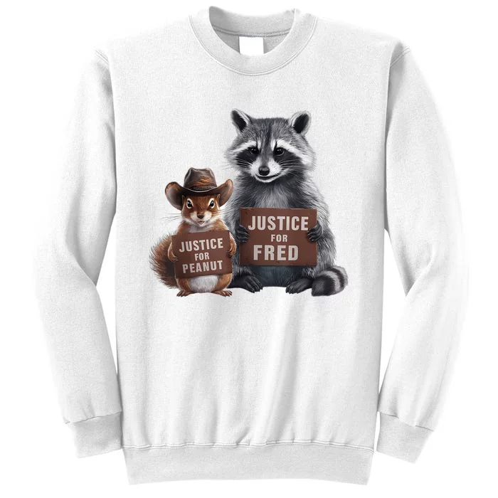 Justice For Peanut The Squirrel Justice For Fred The Raccoon Sweatshirt