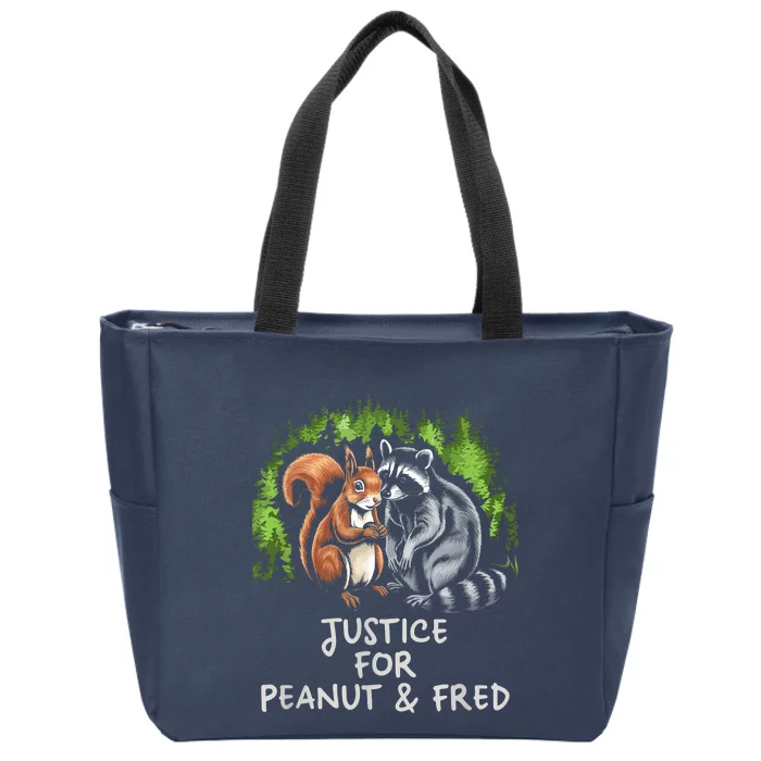 Justice For Peanut The Squirrel And Fred The Raccoon Zip Tote Bag