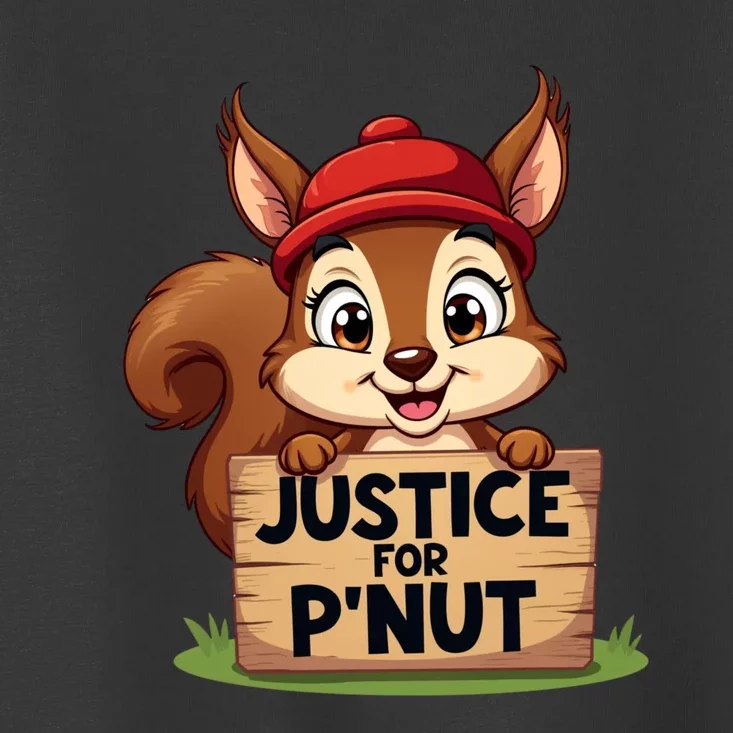 Justice For P Nut Funny Squirrel Toddler T-Shirt