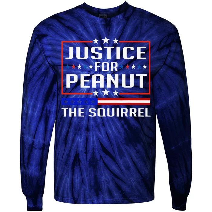 Justice For Peanut The Squirrel Peanut Squirrel Tie-Dye Long Sleeve Shirt