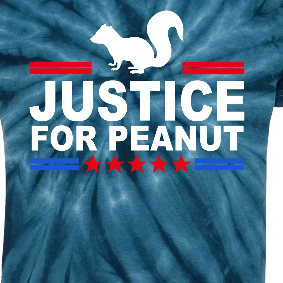 Justice For Peanut The Squirrel 2024 Kids Tie-Dye T-Shirt