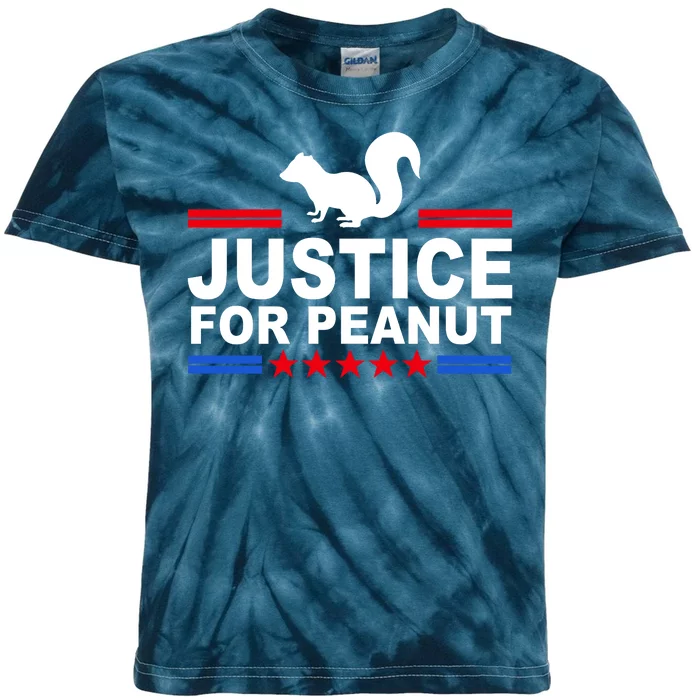 Justice For Peanut The Squirrel 2024 Kids Tie-Dye T-Shirt