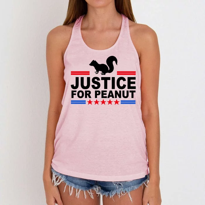 Justice For Peanut The Squirrel 2024 Women's Knotted Racerback Tank