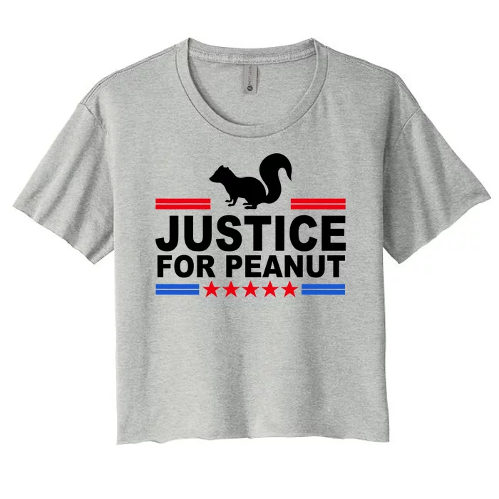 Justice For Peanut The Squirrel 2024 Women's Crop Top Tee